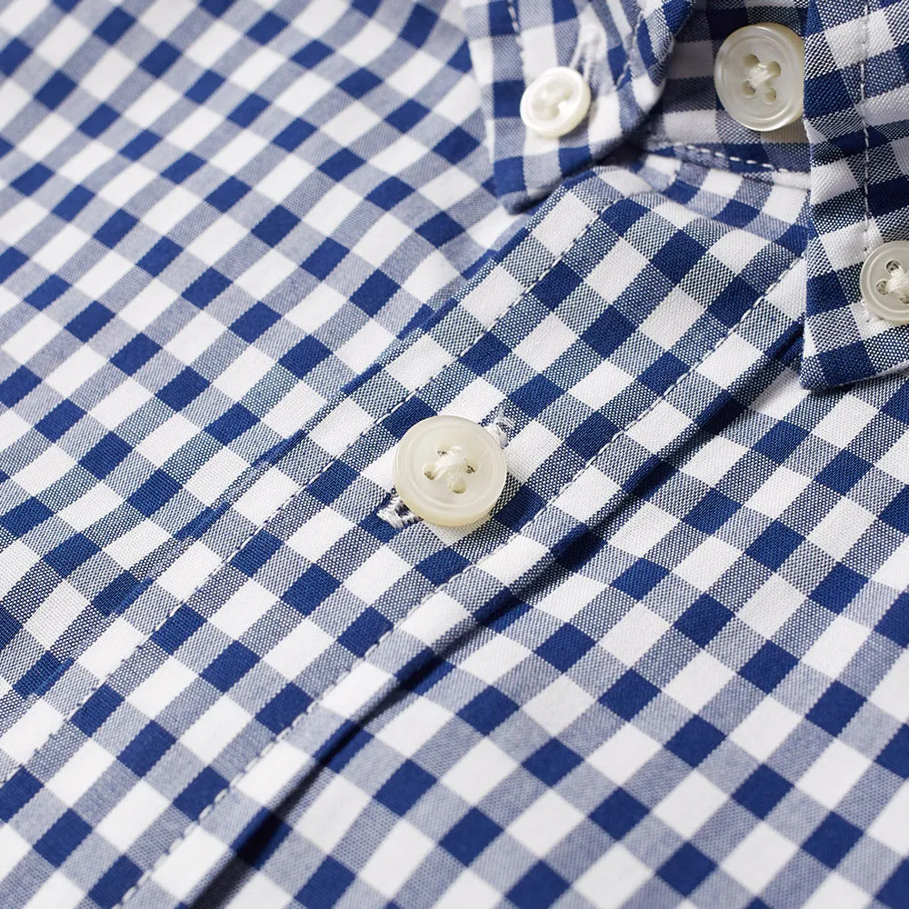 Lacoste Short Sleeve Gingham ShirtNavy & White