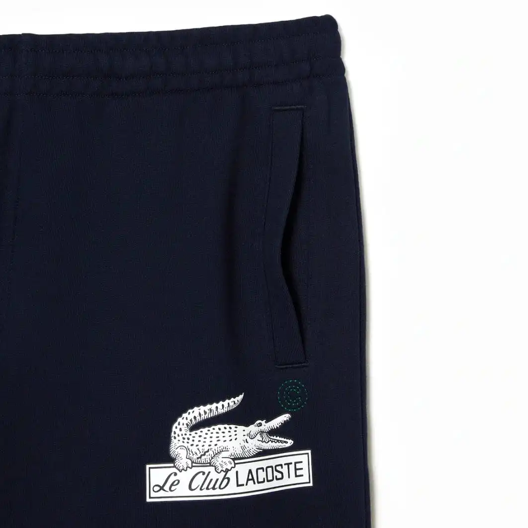 Lacoste Unbrushed Organic Cotton Fleece Short (Navy Blue) GH5582-51