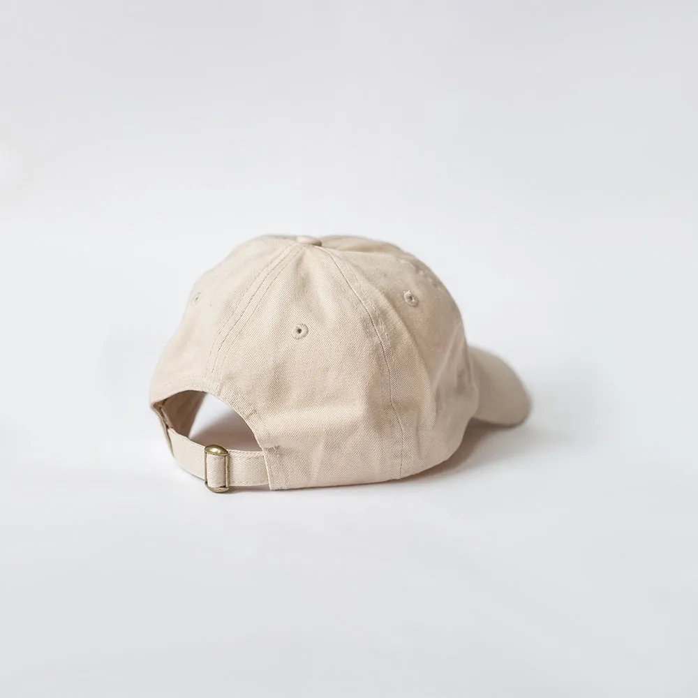 Letter Dad Hat (Sand + White Letter)