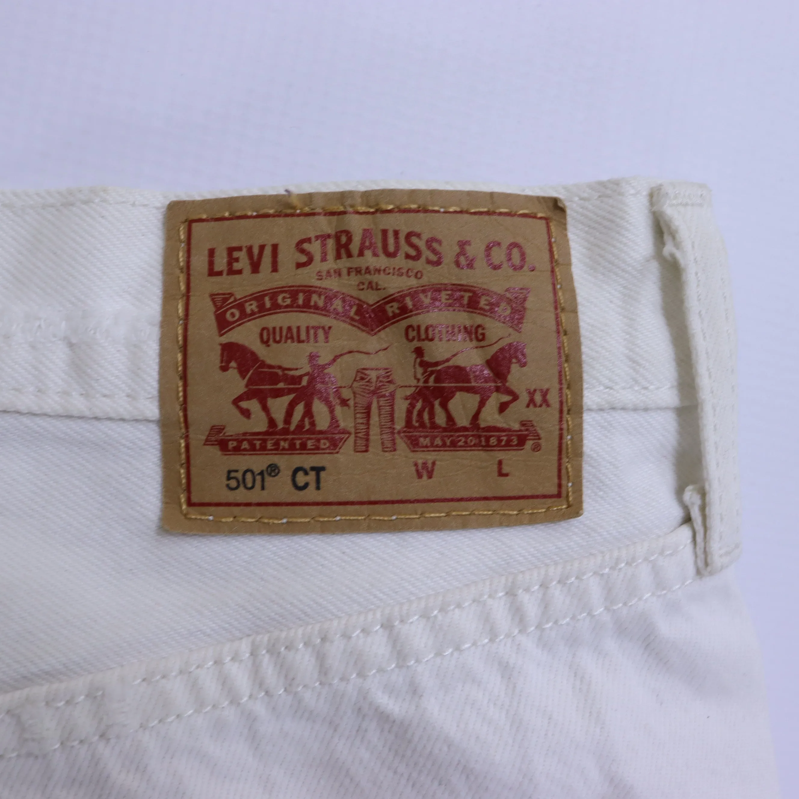 Levi's 501 Tapered White Jeans