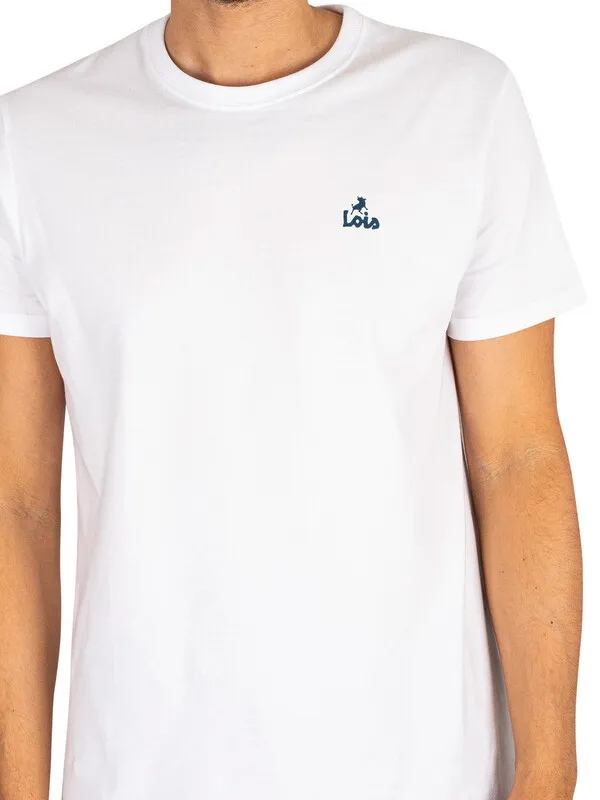 Lois Jeans New Baco Mini Logo T-Shirt - White/Navy