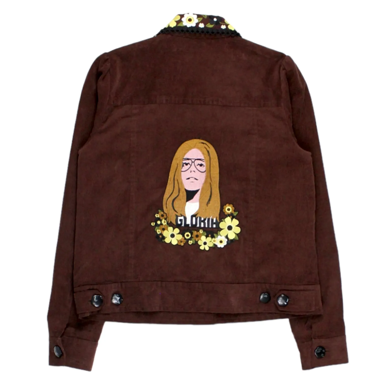 L'Orla By Orla Kiely Brown Corduroy Jean Style Jacket