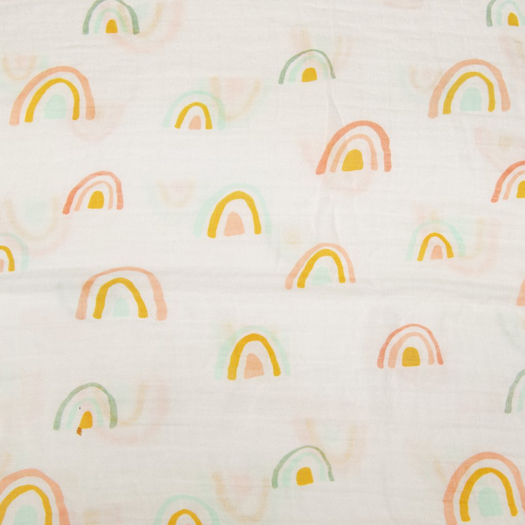 Loulou Lollipop - Fitted Crib Sheet Pastel Rainbow