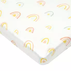 Loulou Lollipop - Fitted Crib Sheet Pastel Rainbow