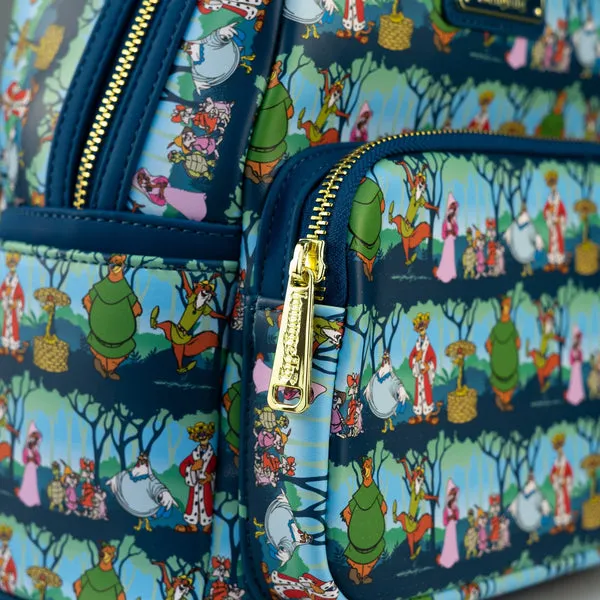 Loungefly x Disney Robin Hood Sherwood All Over Print Mini Backpack