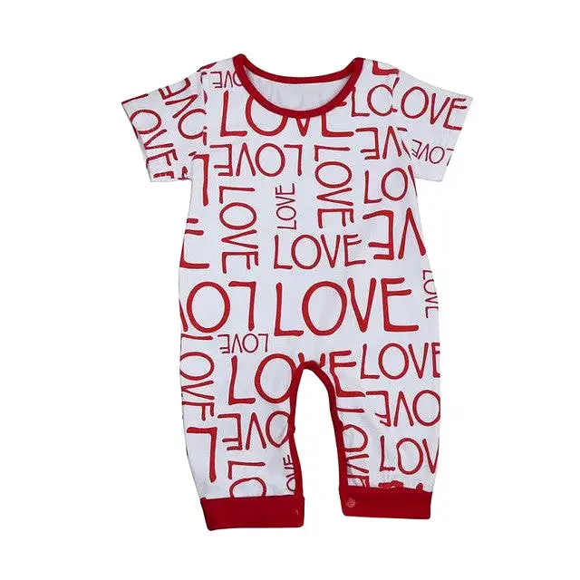 Love Baby Girl Short Sleeved Onesie/Romper *Headband not Included*