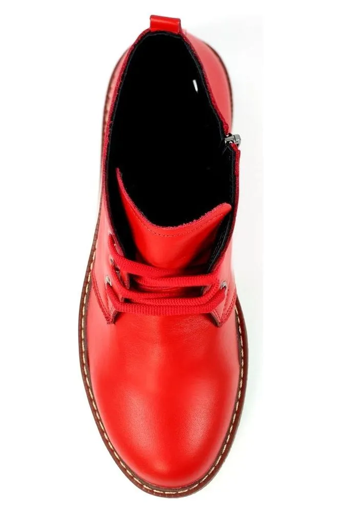 Lunar Claire II Red Leather Boot GLR014