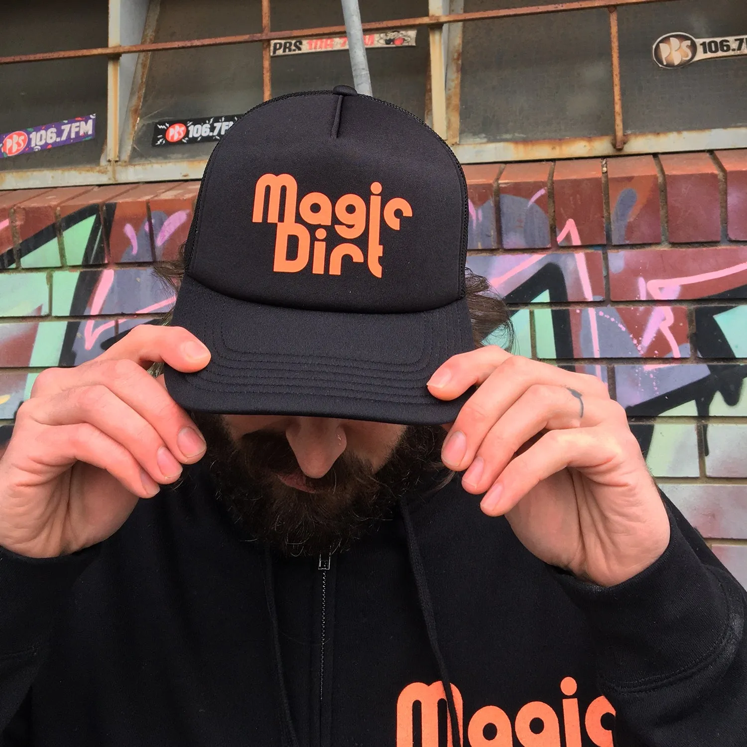 Magic Dirt Logo Trucker Hat (Black)