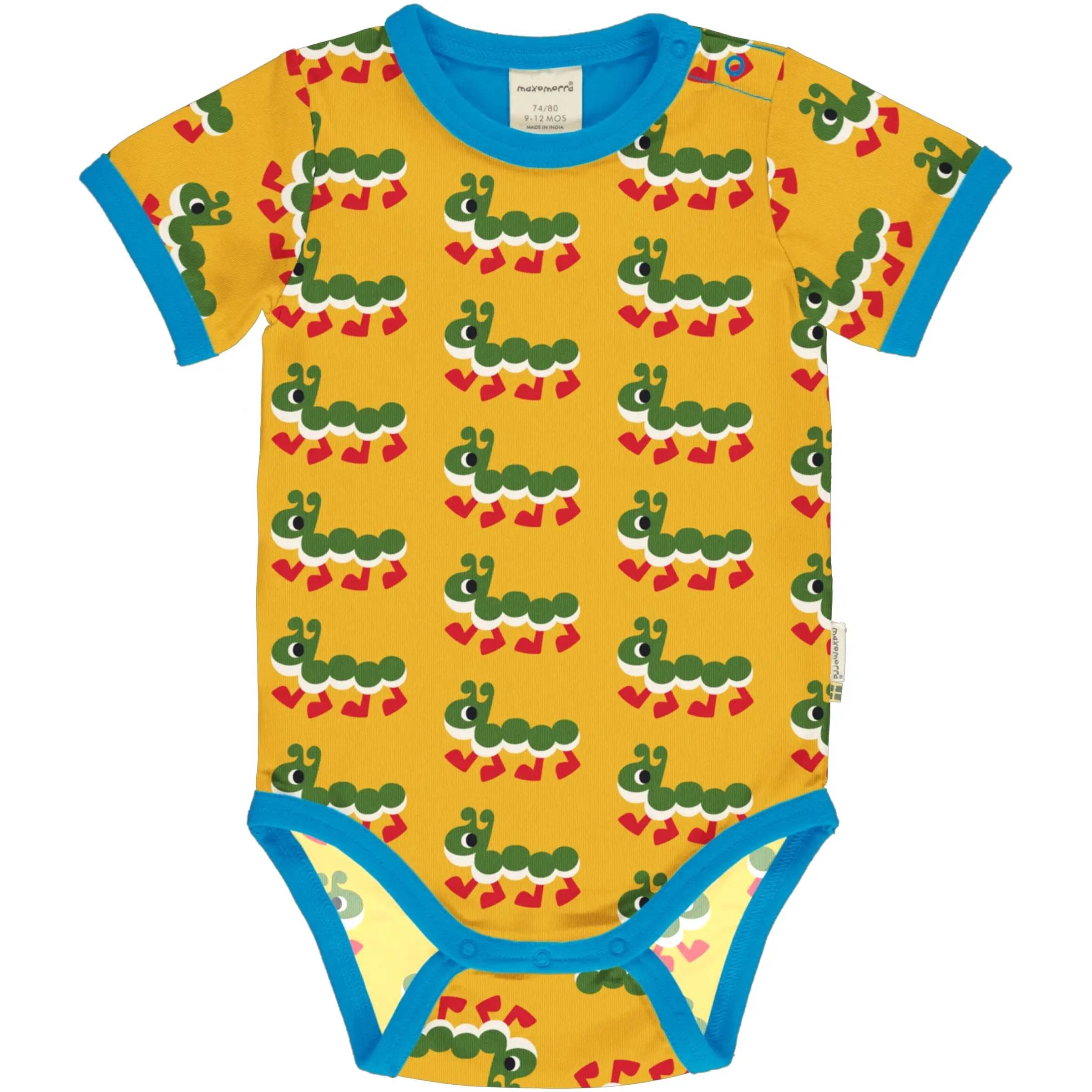 Maxomorra Caterpillar Short Sleeved Bodysuit