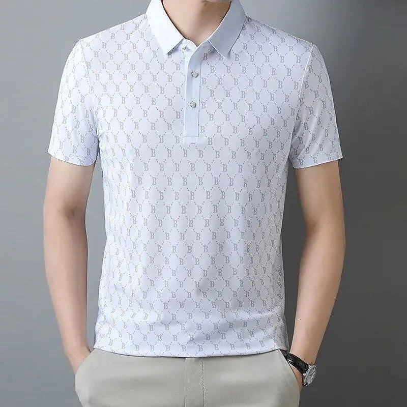 Men Printed Polo Shirt - Short Sleeved