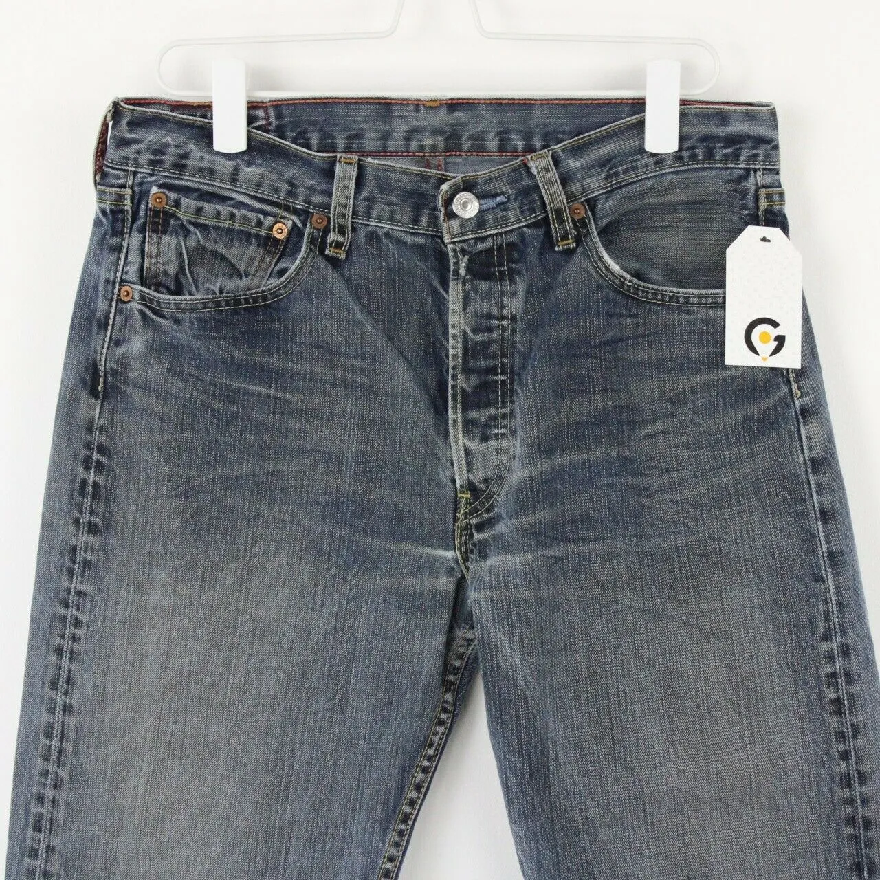 Mens LEVIS 501 Jeans Mid Blue | W33 L32