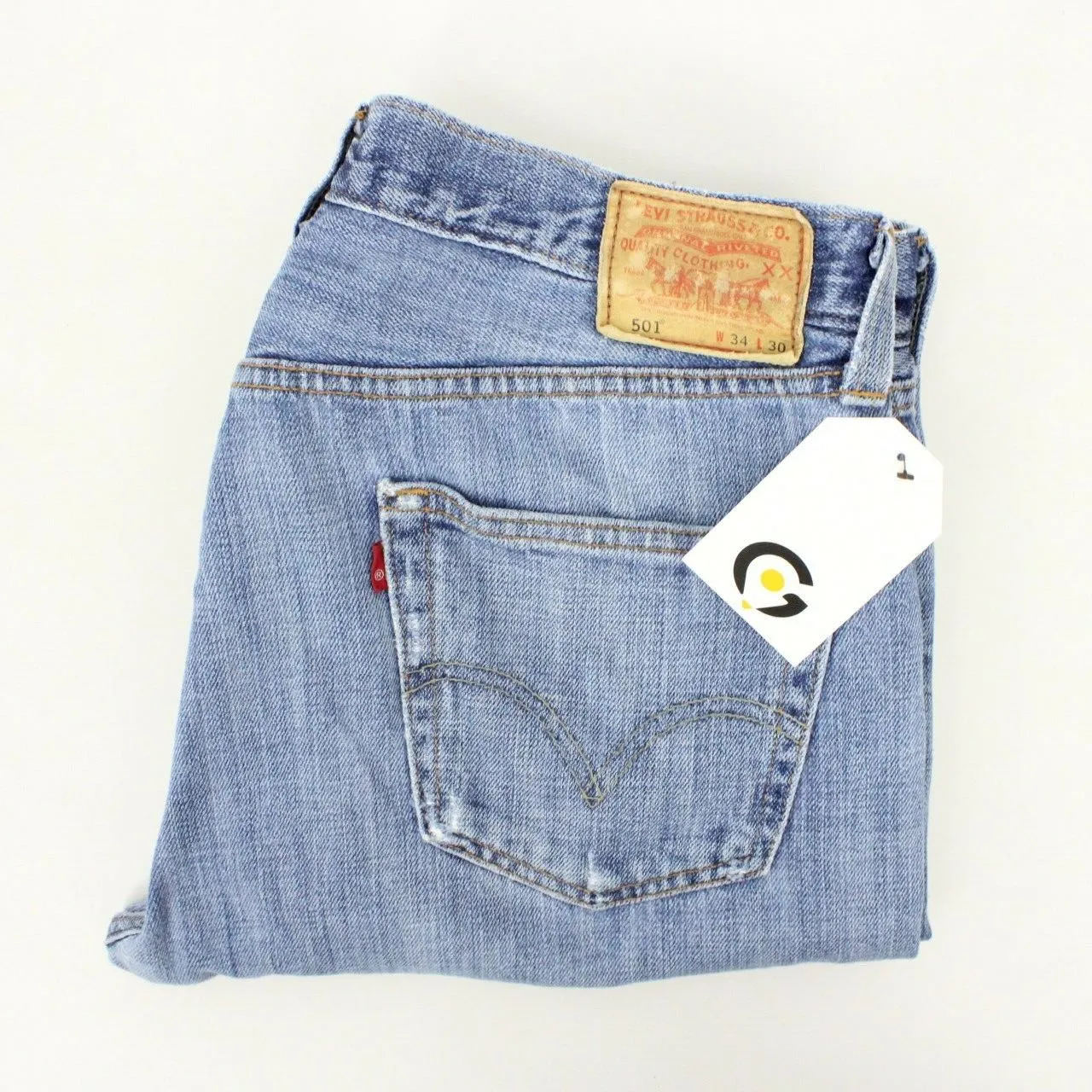 Mens LEVIS 501 Jeans Mid Blue | W34 L30