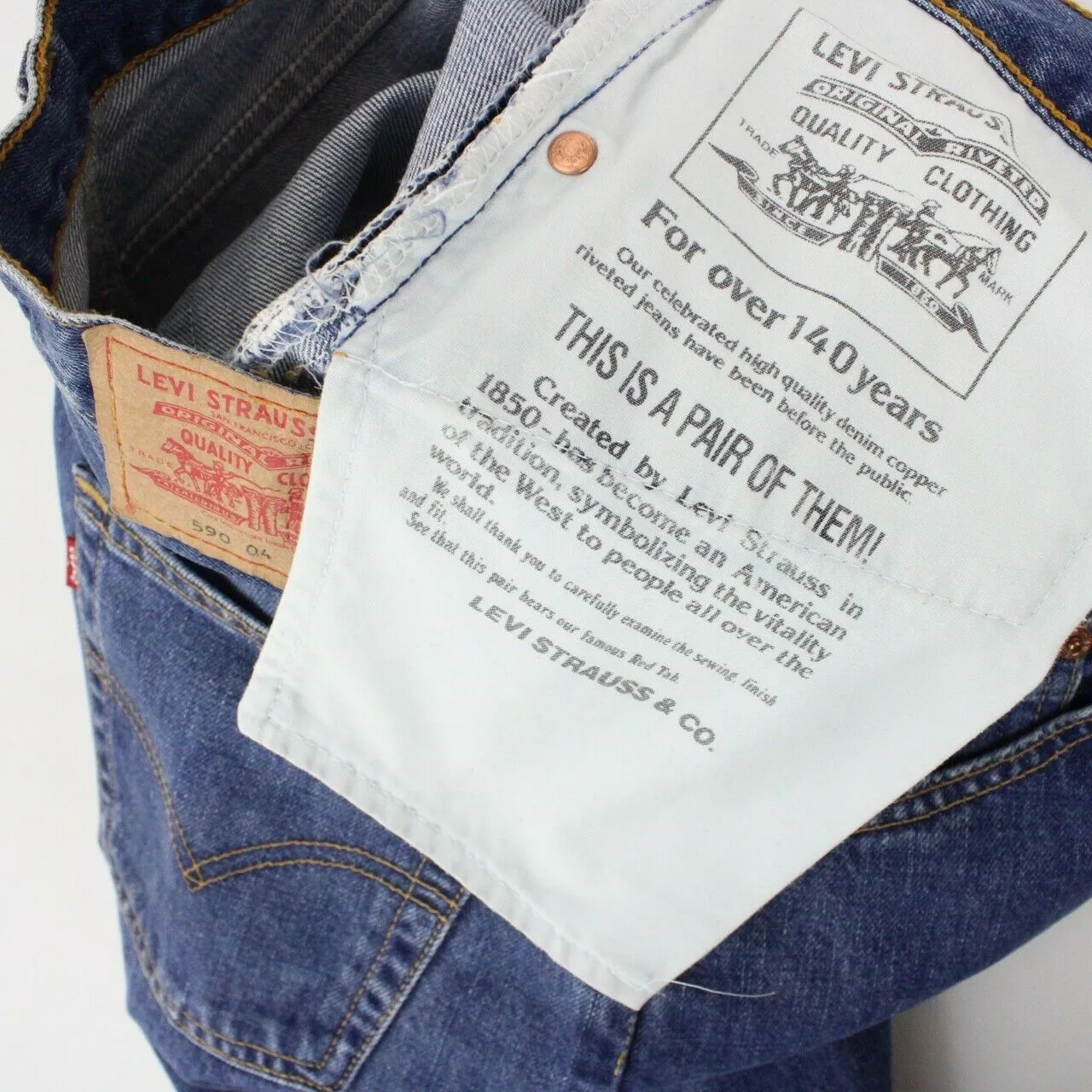 Mens LEVIS 590 Jeans Mid Blue | W32 L32