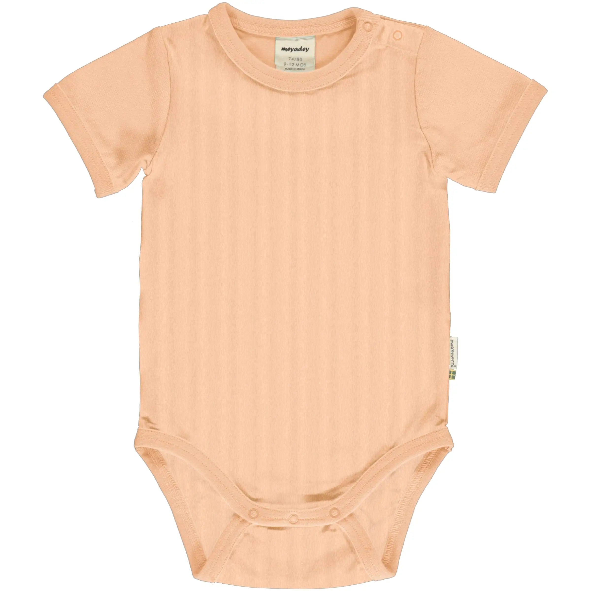 Meyadey Soft Orange Short Sleeved Bodysuit