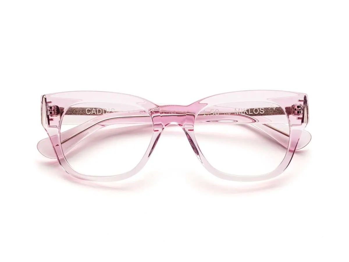 Miklos Reading/Bluelight Glasses - Clear Pink