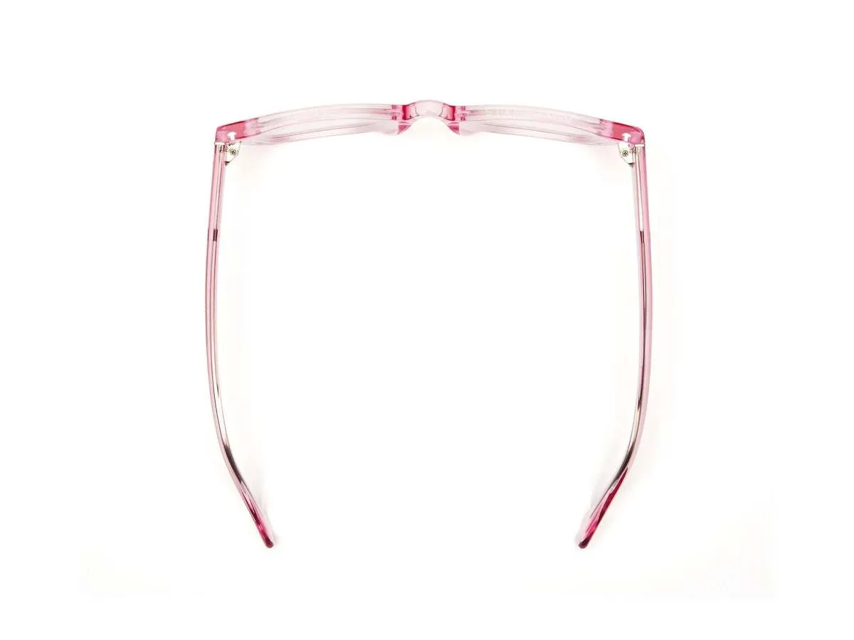 Miklos Reading/Bluelight Glasses - Clear Pink