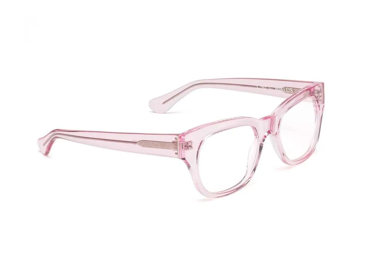 Miklos Reading/Bluelight Glasses - Clear Pink