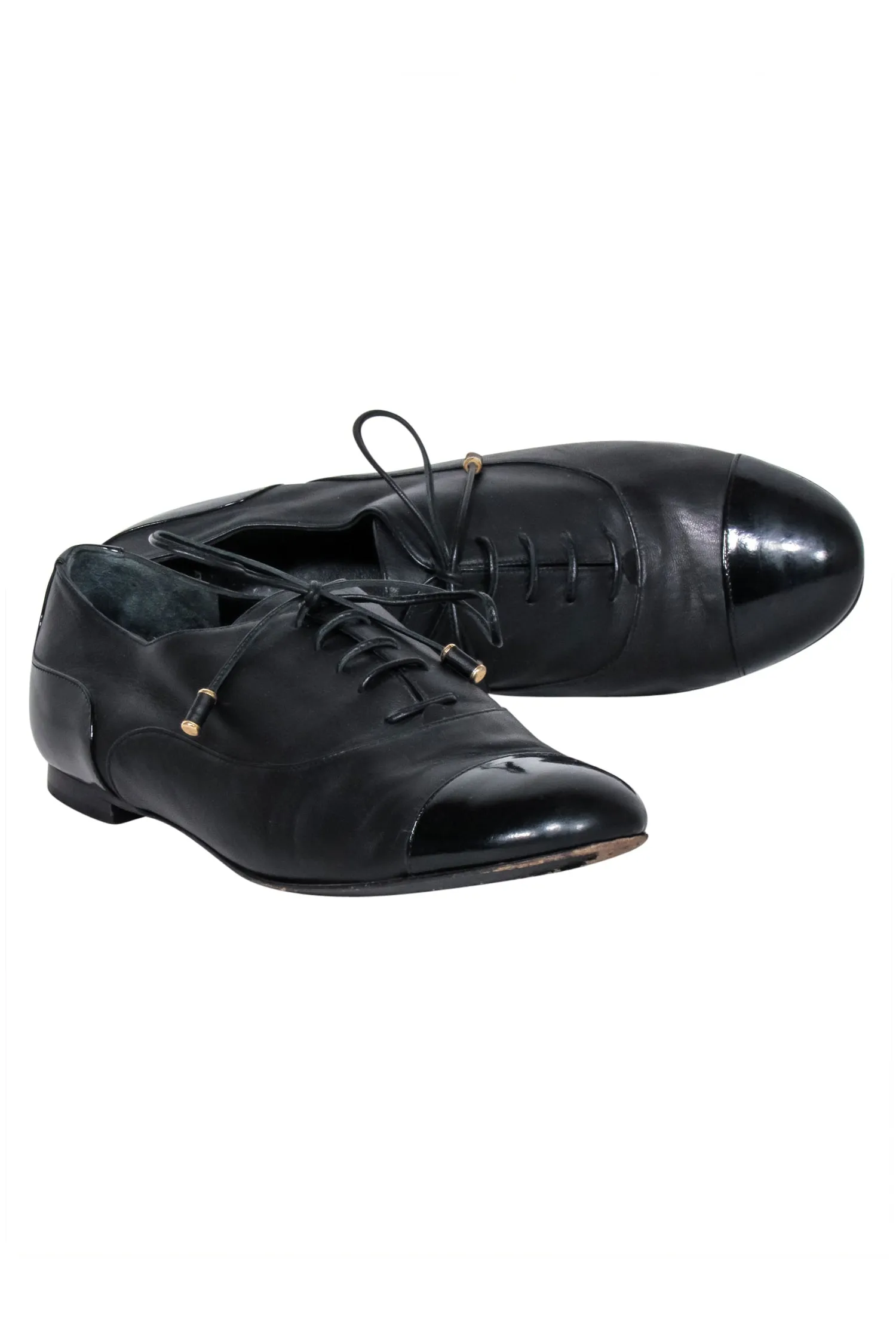 Moschino Cheap & Chic - Black Leather Oxfords Sz 8.5