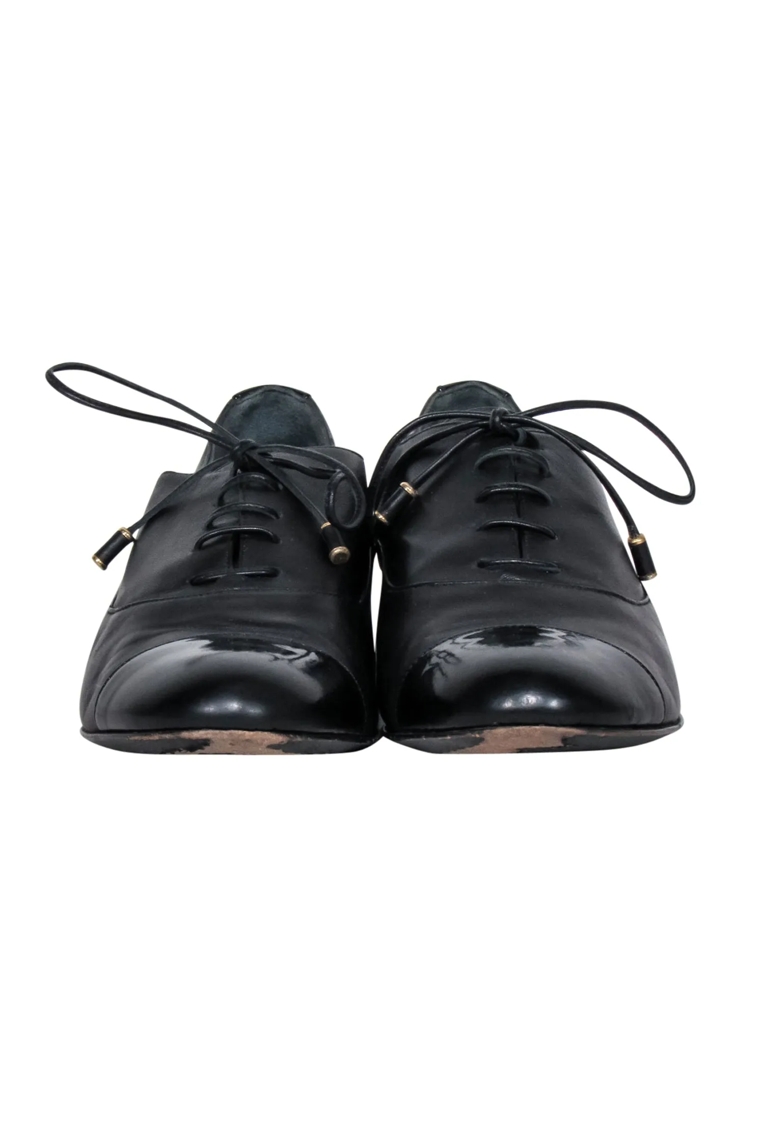 Moschino Cheap & Chic - Black Leather Oxfords Sz 8.5