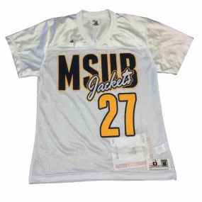 MSUB Yellowjackets Badger Sport WOMENS White #27 Short Sleeve Jersey (M)