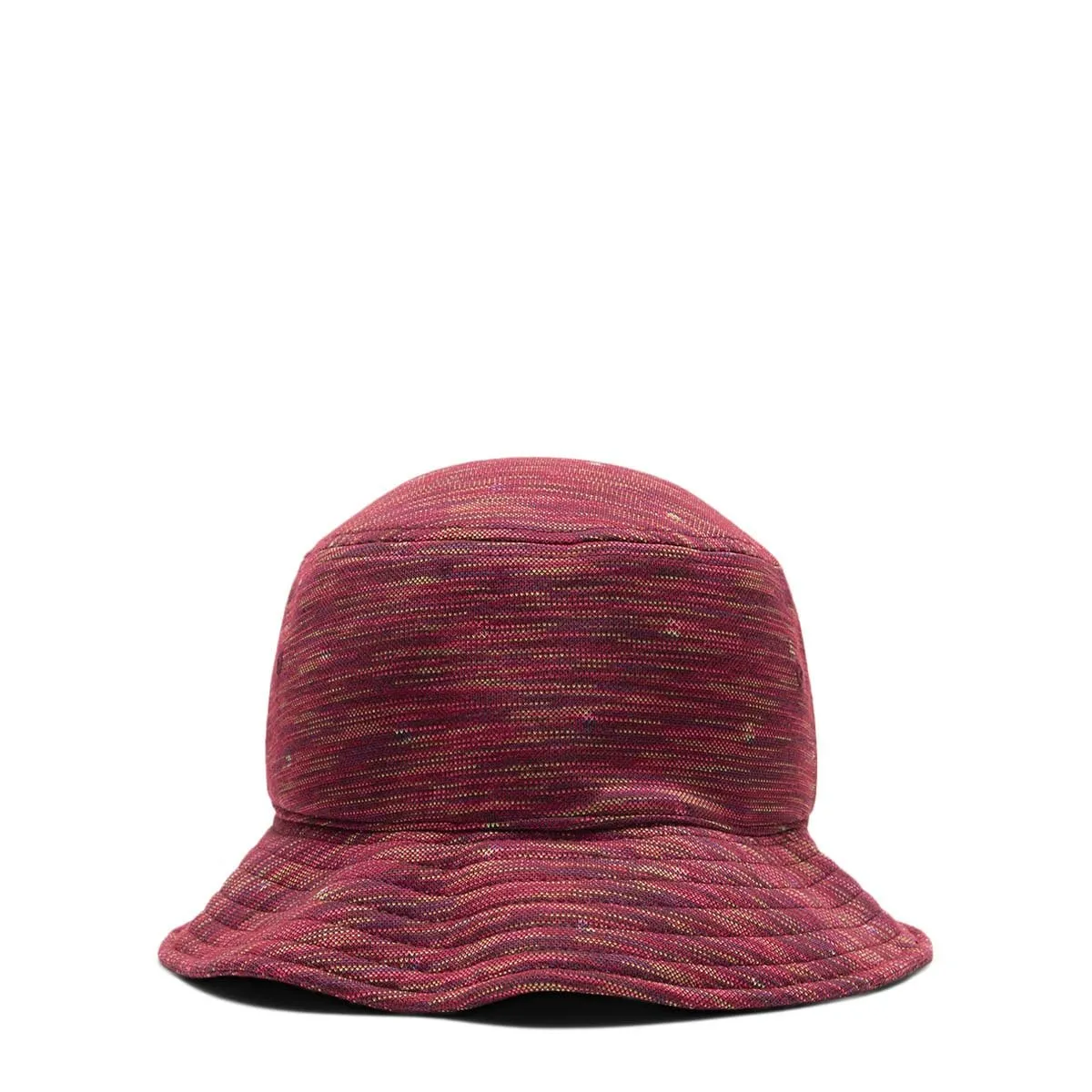 MULTI COLOR KNIT BUCKET HAT Red