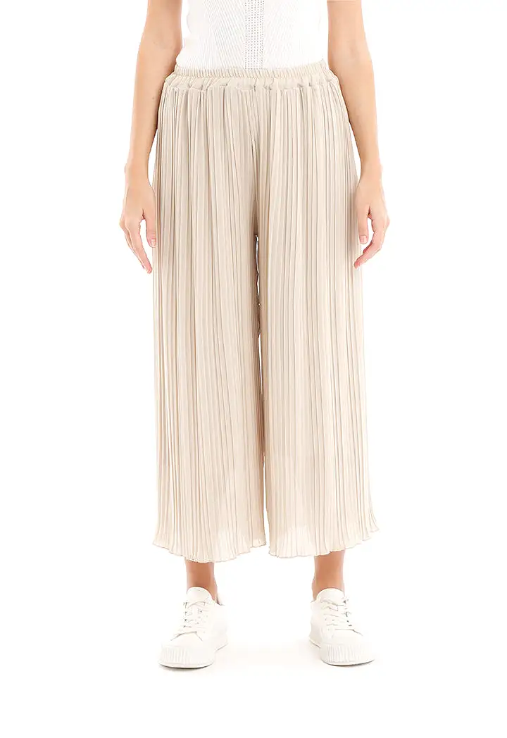 Multi Pleated Wide Leg Trouser