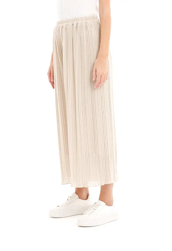 Multi Pleated Wide Leg Trouser