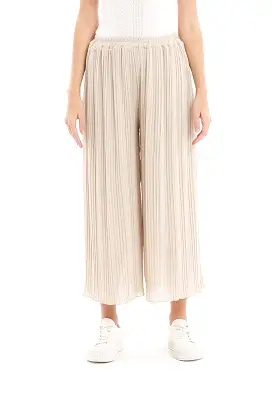 Multi Pleated Wide Leg Trouser