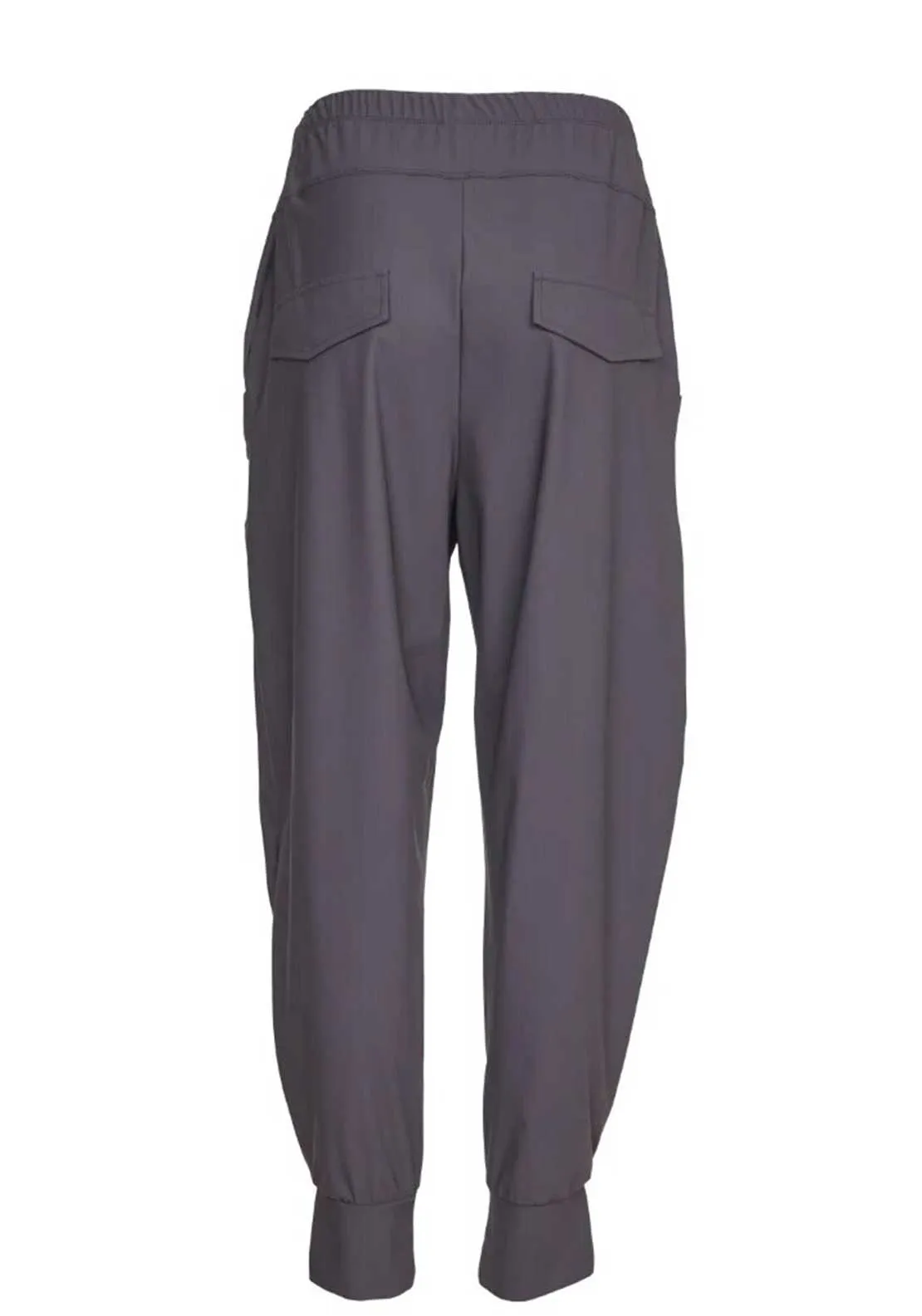 Naya Cuffed Leg Casual Trousers, Anthracite Grey