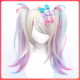 Needy Streamer Overload Pastel Rainbow Pigtails Kawaii Angel Cosplay Wig