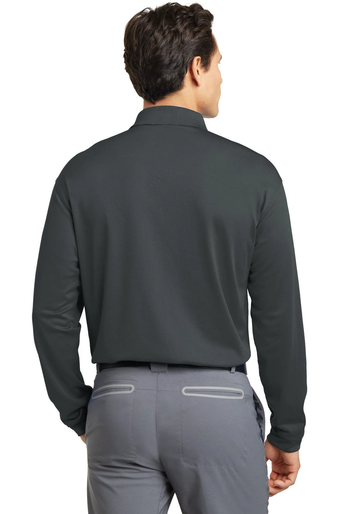 Nike Long Sleeve DriFIT Stretch Tech Polo 466364 Anthracite [Horton Group]