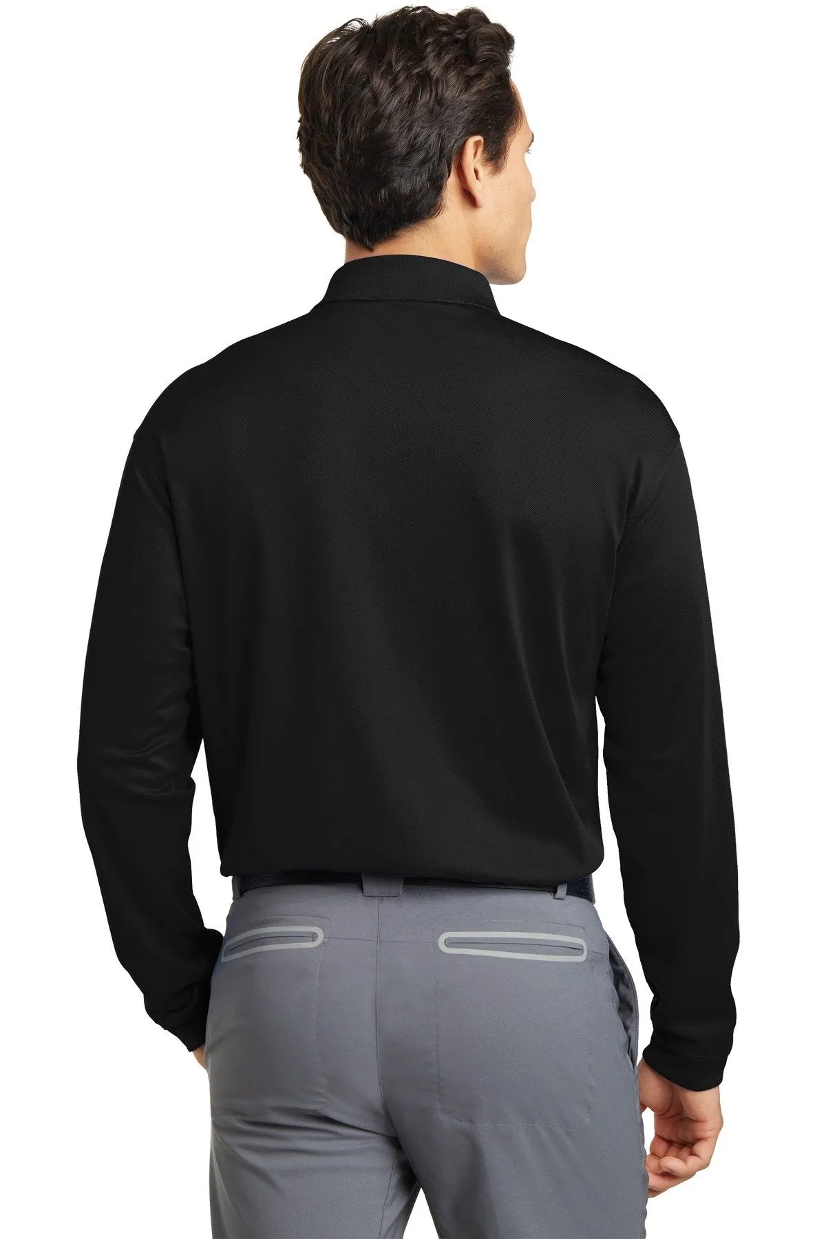 Nike Long Sleeve DriFIT Stretch Tech Polo 466364 Black [GPS]