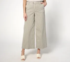 NYDJ High Rise Mona Wide Leg Trouser w/ Tab- BoardwalkStripe