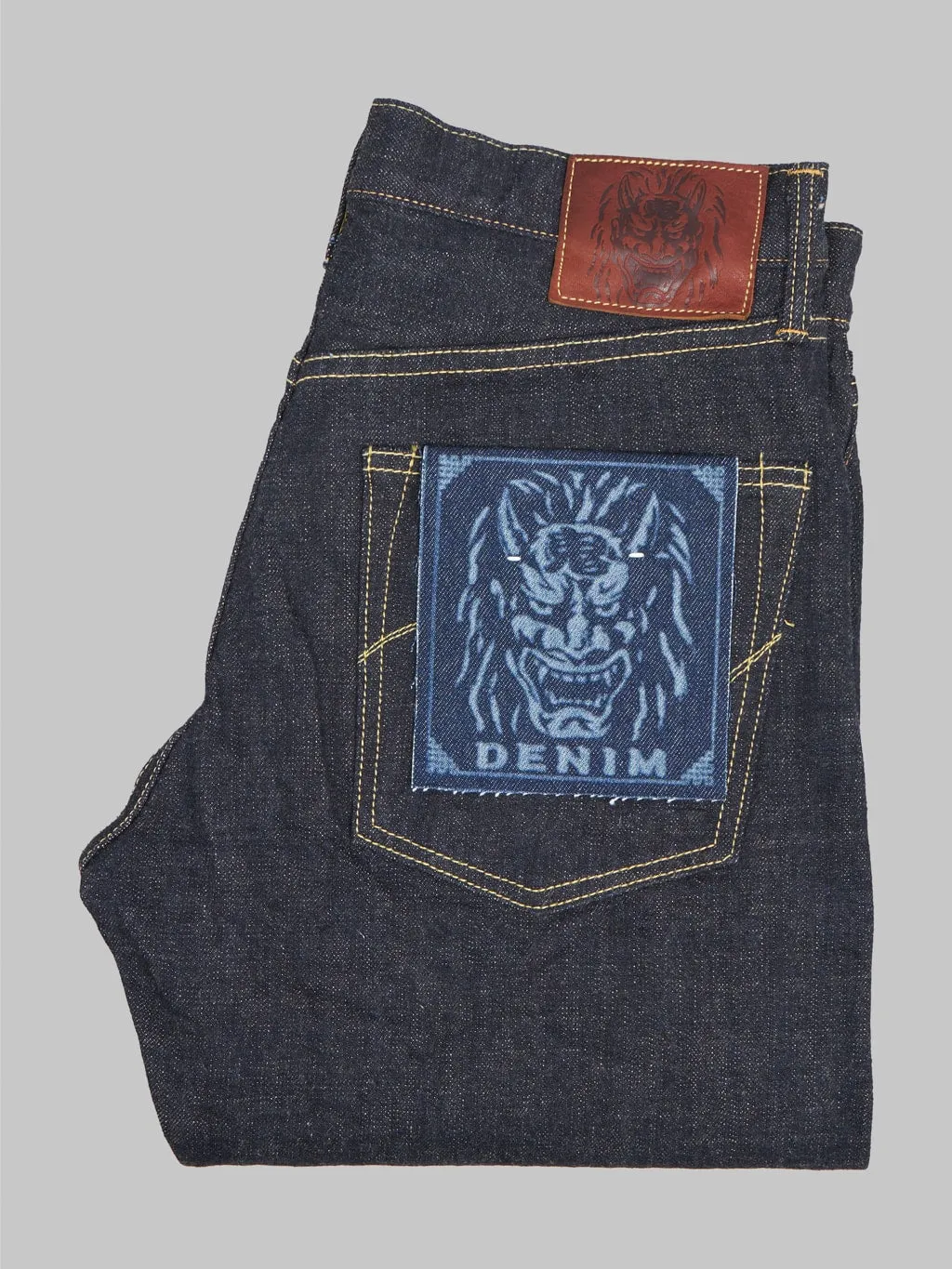 ONI Denim 246-KBE Indigo Beige 14oz Neat Straight Jeans