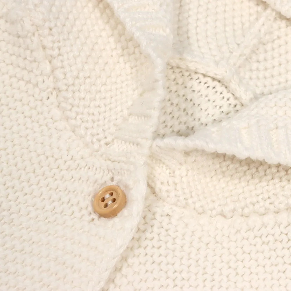 Organic Knit Hooded Sweater Ivory