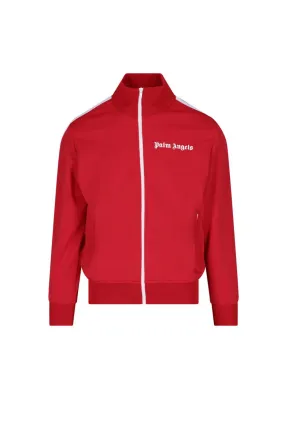 Palm Angels logo print track red jacket