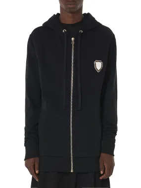 Pearl Crest Hooded Logo Sweater (NMS18204-BLACK)