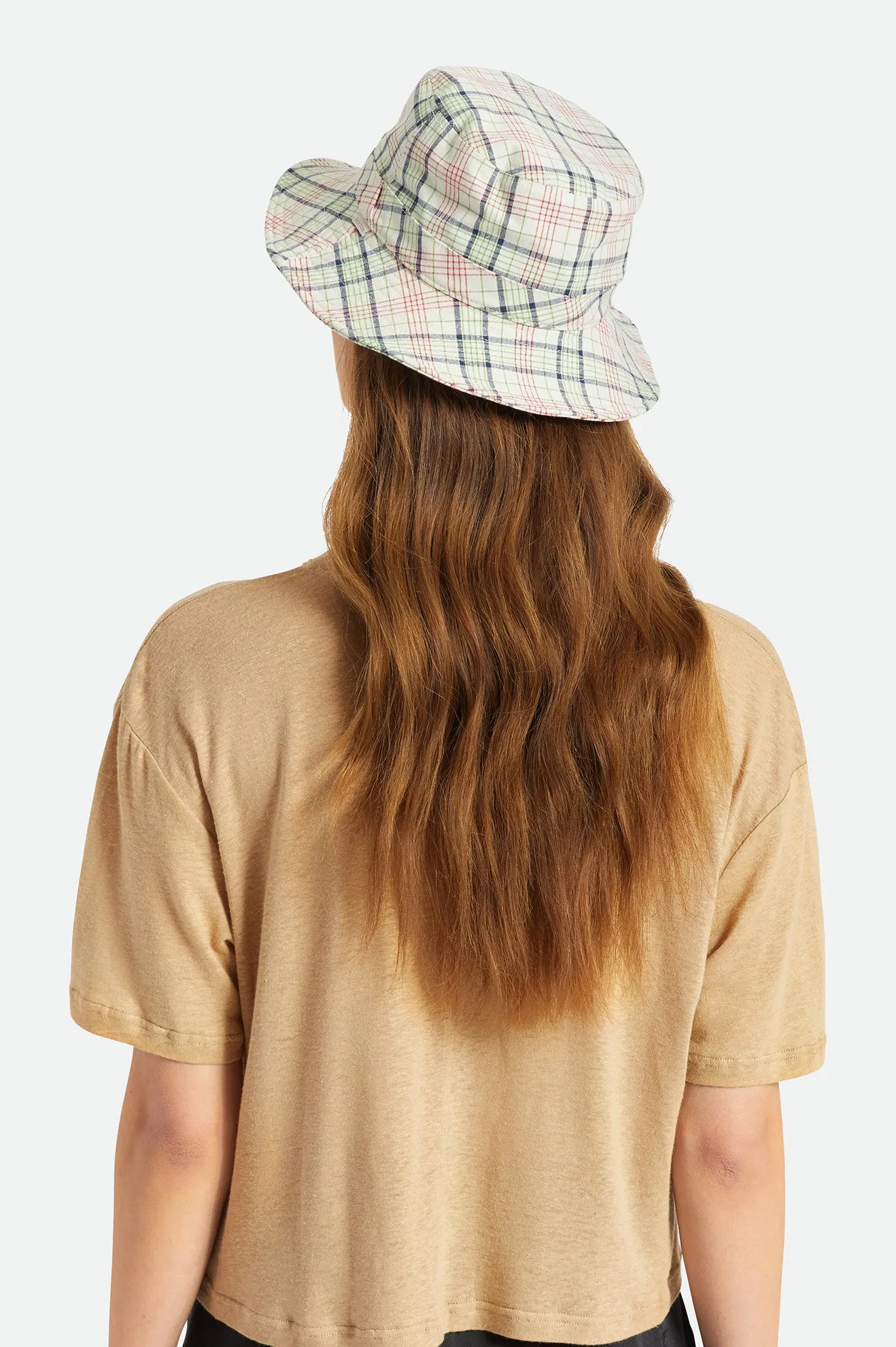 Petra Packable Bucket Hat - Dove Plaid