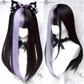 Pink Purple With Black Kawaii Wigs ON1363