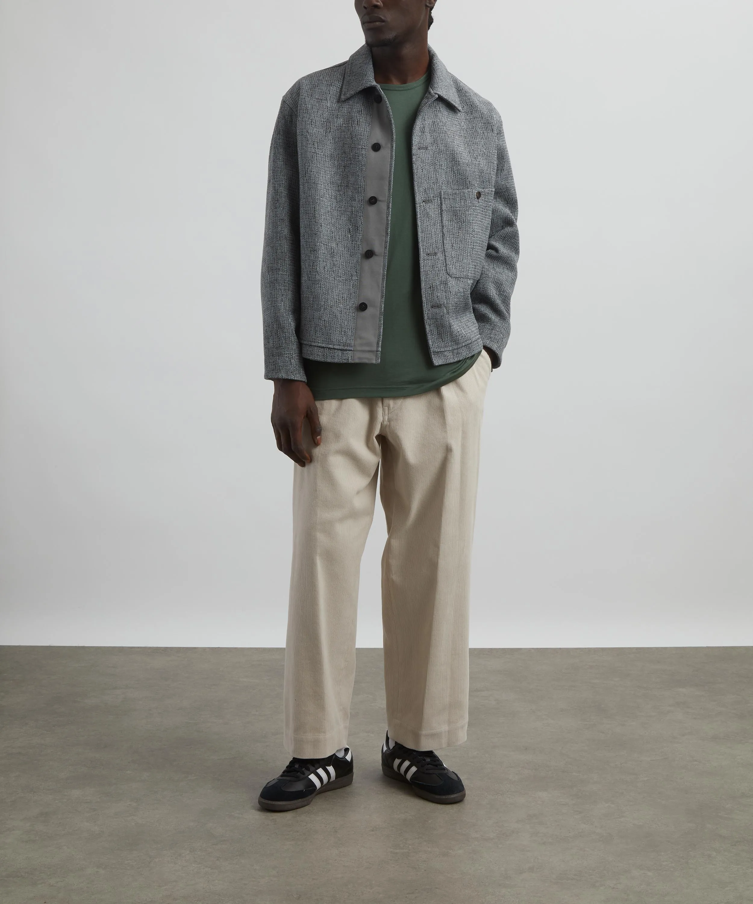 Pleated Corduroy Trousers