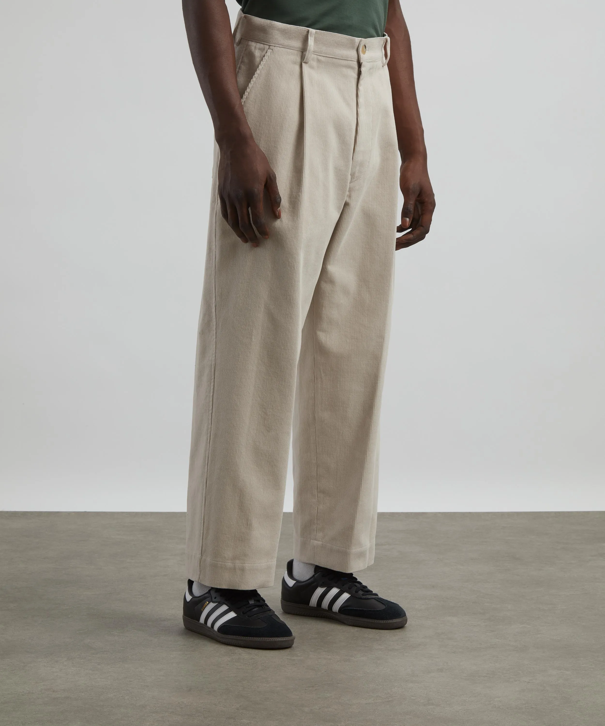 Pleated Corduroy Trousers