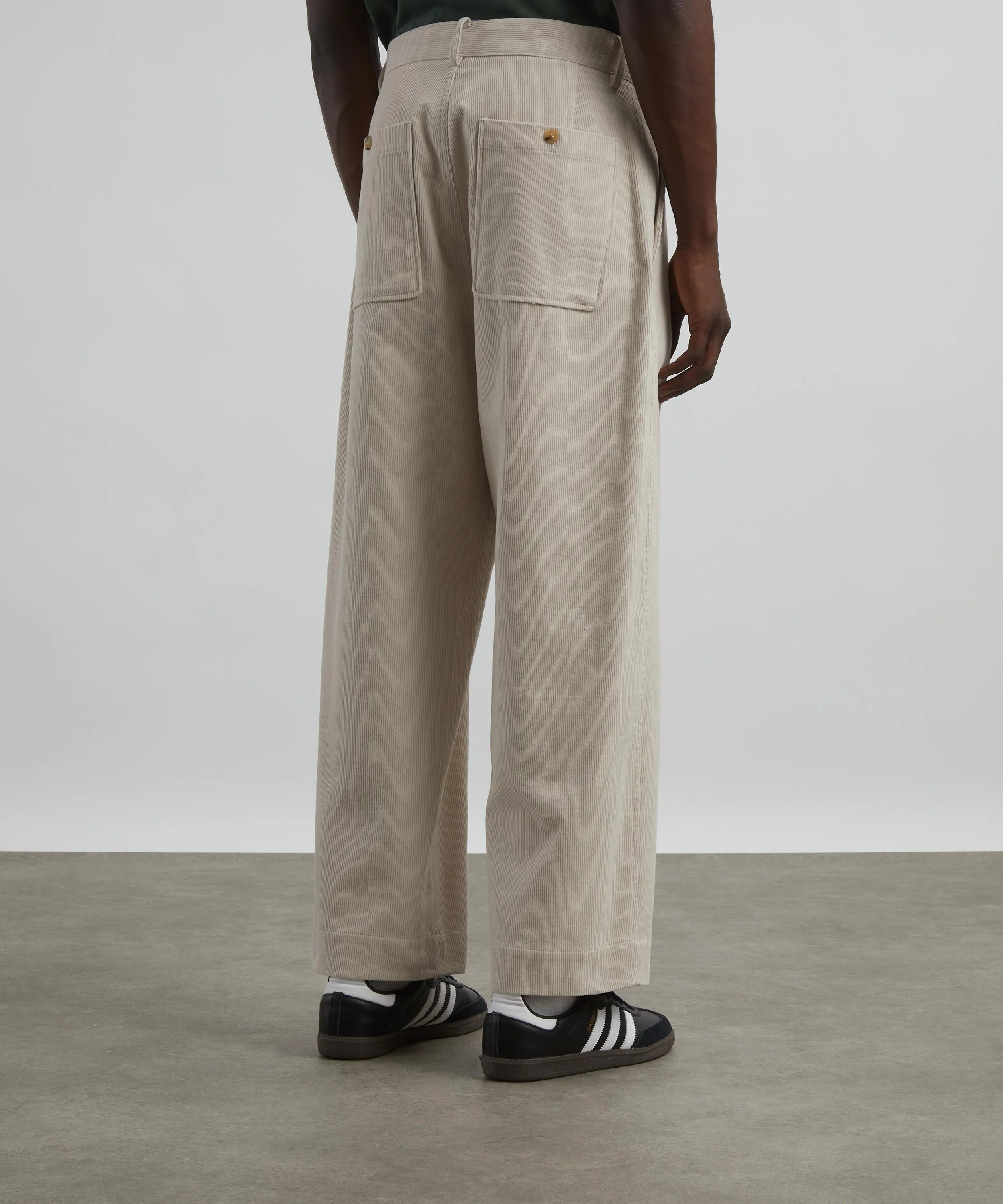 Pleated Corduroy Trousers