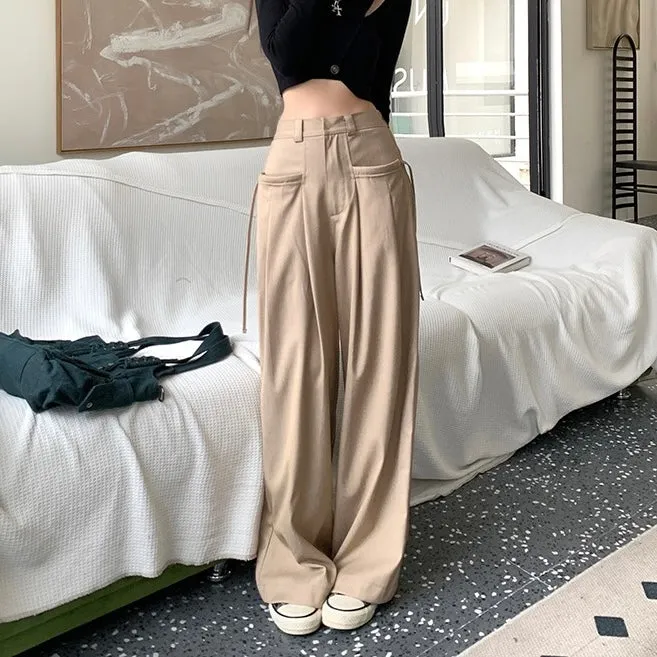 Pocket String Strap Oversized Trouser