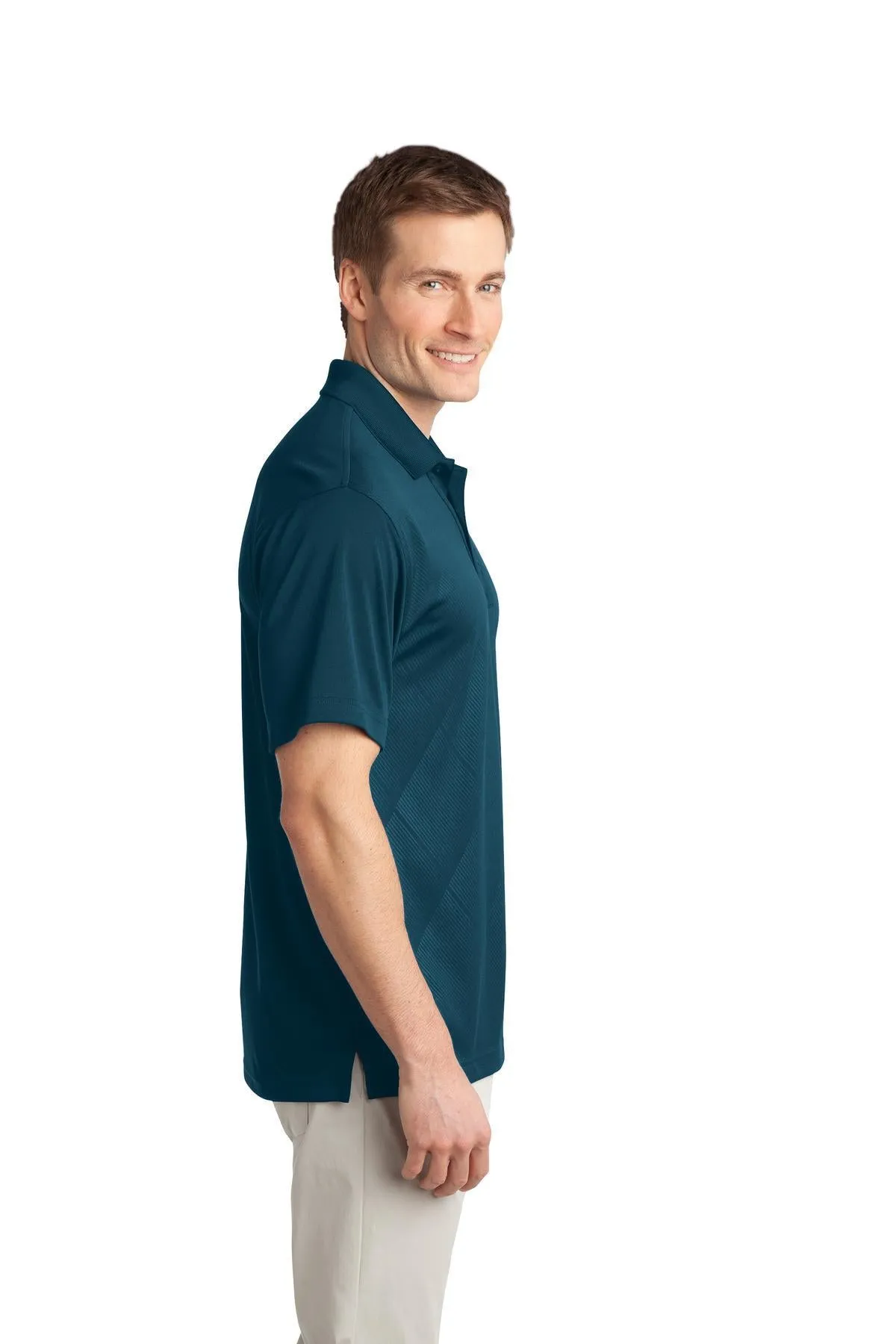 Port Authority Tech Embossed Polo K548 Poseidon Blue