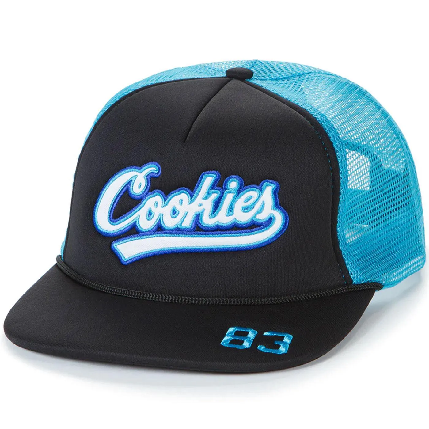 Puttin' In Work Trucker Hat (Black/Blue)