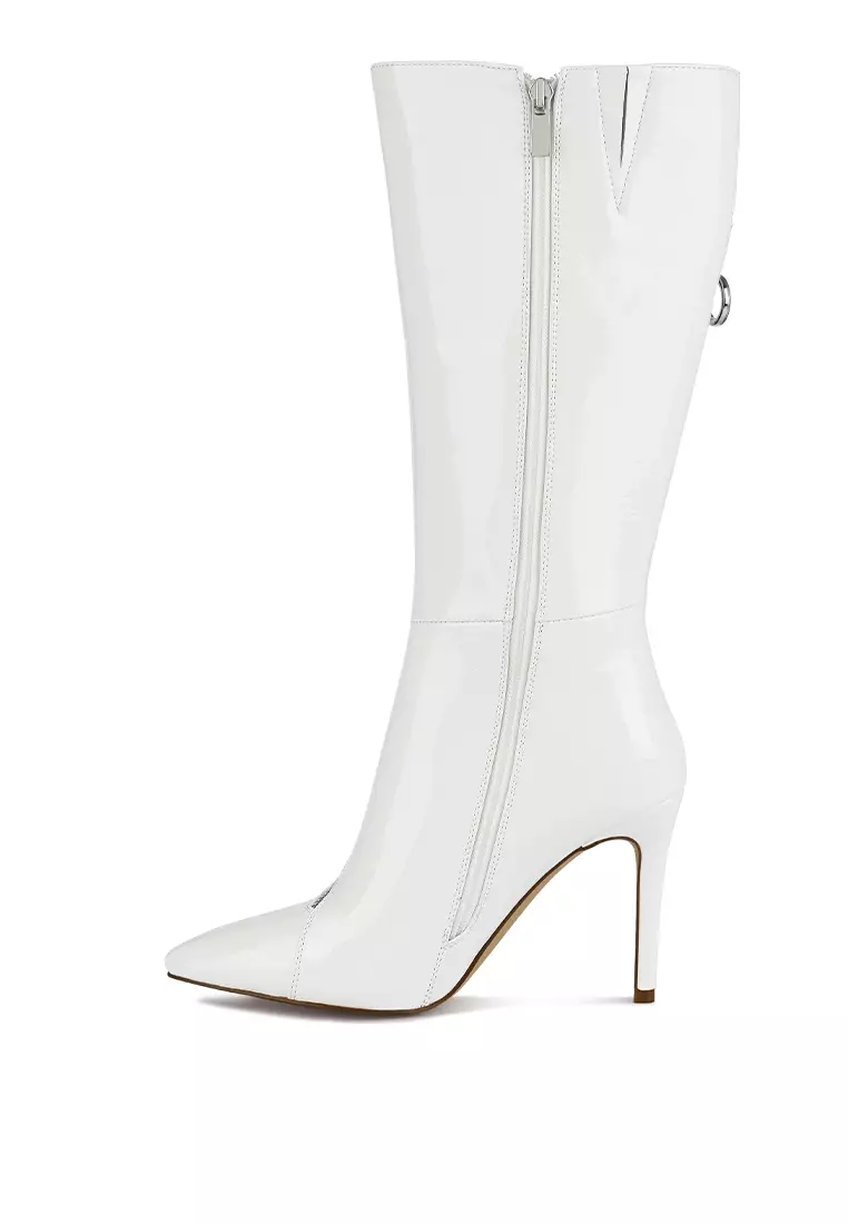 Rag & CO. TSAROH Zip Around Calf Boot In White