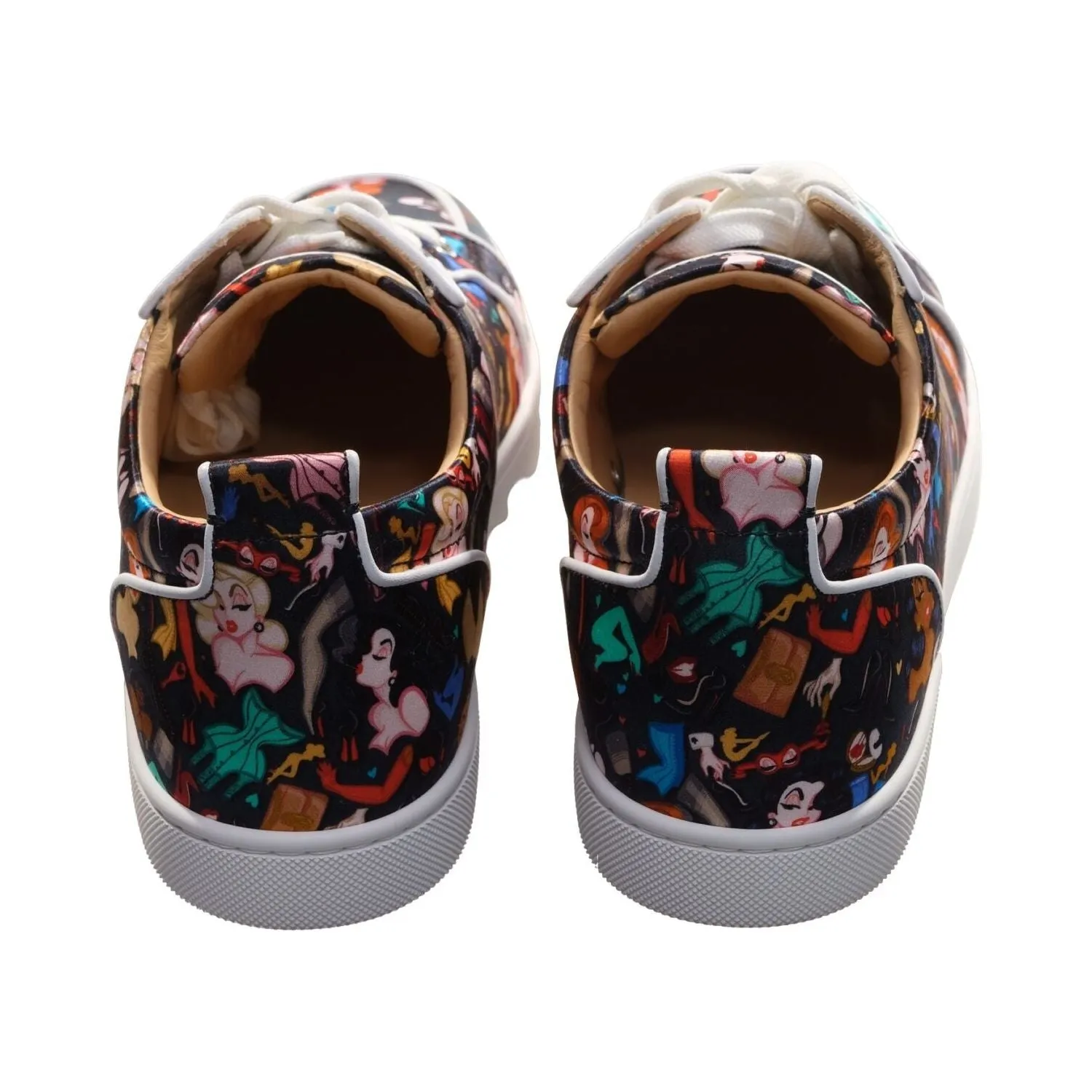 Rantulow Orlato Flat Crepe Satin Multicolour Limited Edition Dr Bored Print Sneakers