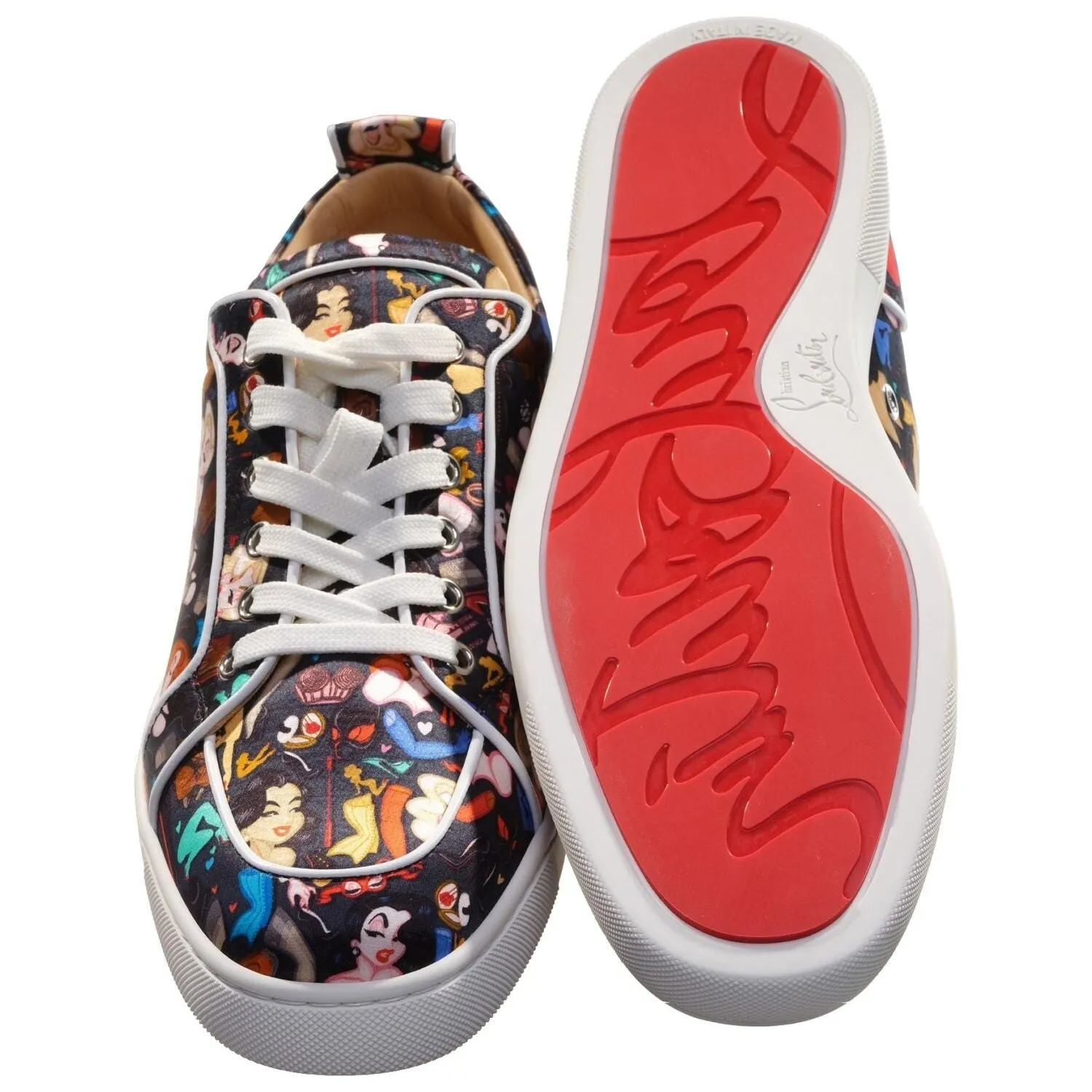 Rantulow Orlato Flat Crepe Satin Multicolour Limited Edition Dr Bored Print Sneakers