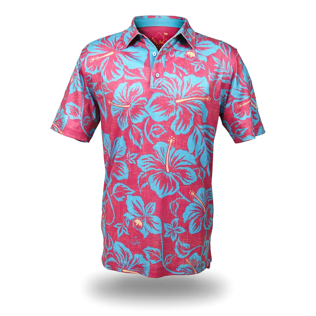 Raspberry Bloom - OGA Youth Polo -  Raspberry Blue