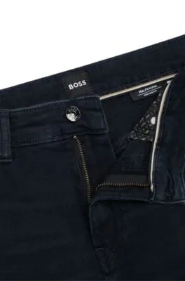 Regular-fit jeans in blue-black super-soft denim